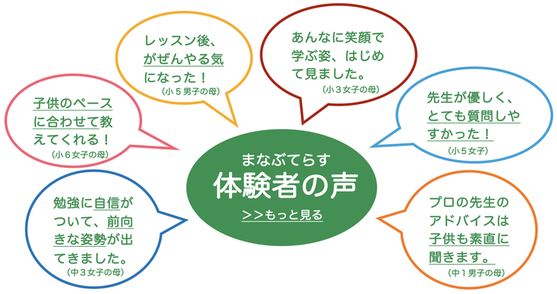 まなぶてらす体験者の声